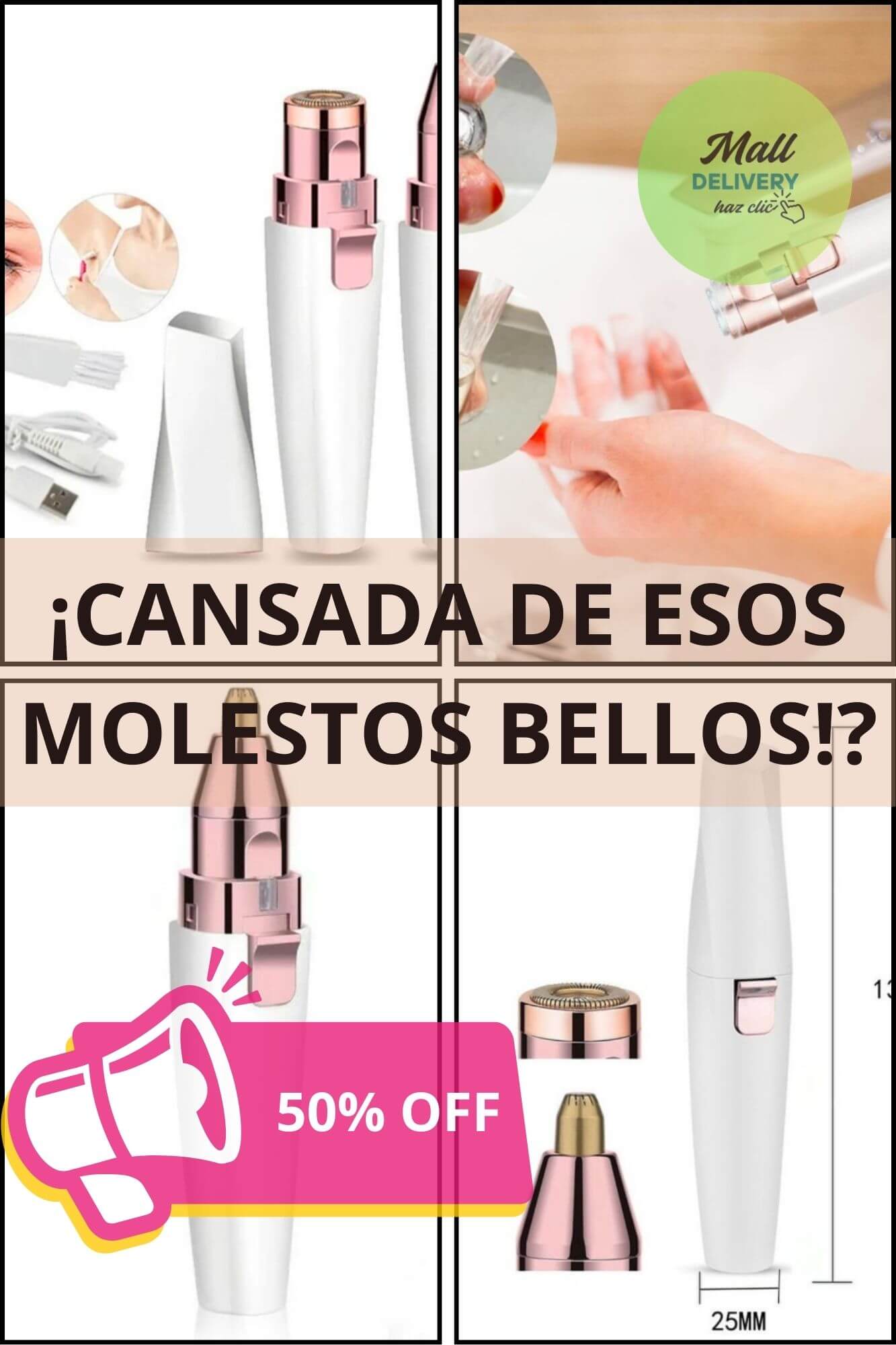 DEPILADORA FACIAL DE ALTA TECNOLOGÍA PRO