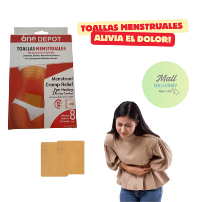 Pack 8 Parches Menstruales Alivio Dolor